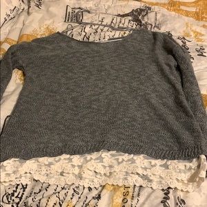 Hippie Rose Gray Sweater